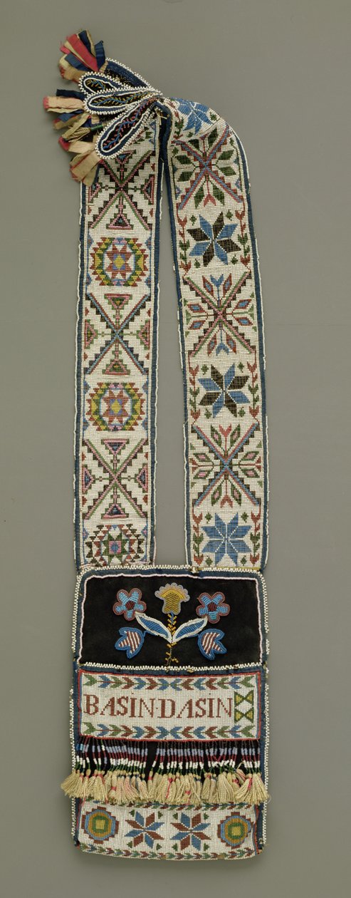 Bolso de Hombro, Chippewa, Nativo Americano, c.1850 de American School