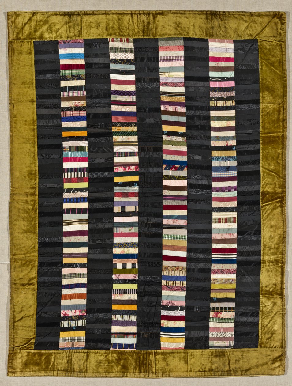 Colcha de tiras, c.1880 de American School