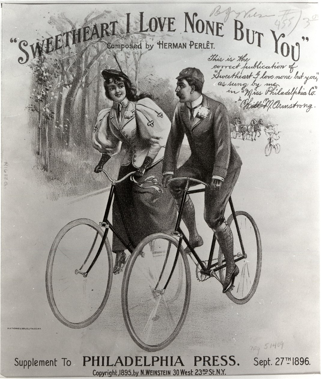 Sweetheart I Love None But You [portada de partitura], 1896 de American School