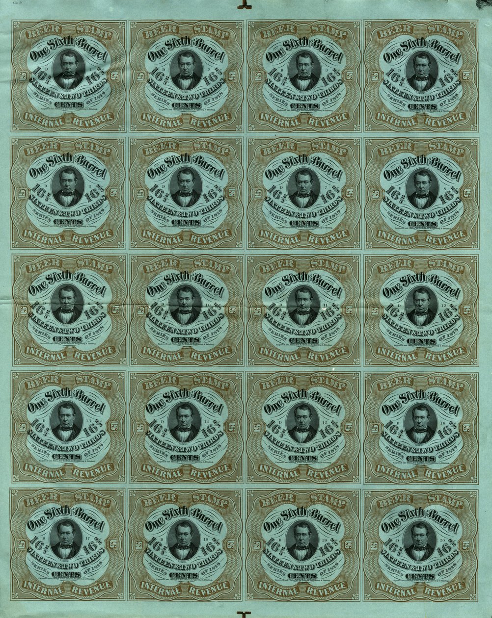 Sellos fiscales, 1878 de American School