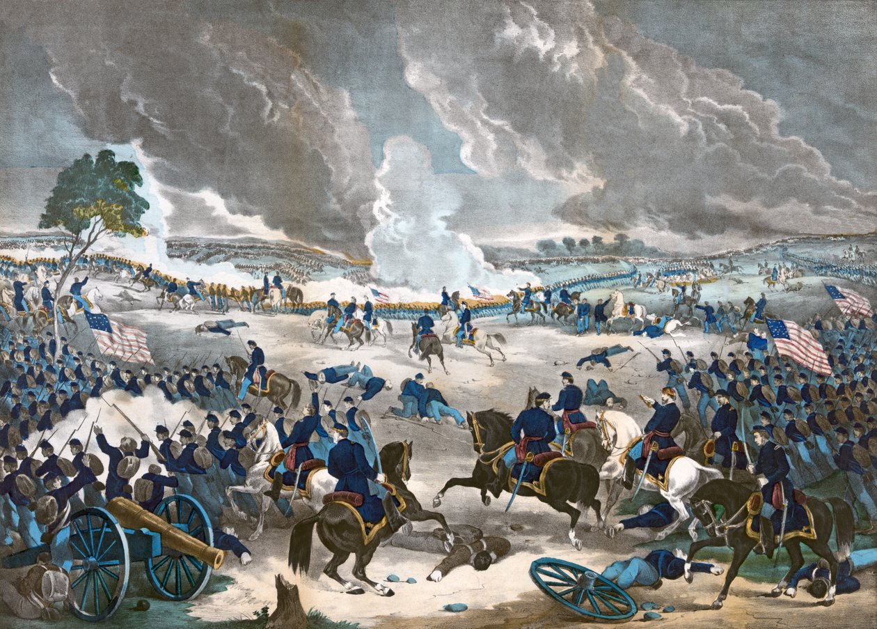 La batalla de Gettysburg, pub. 1867 de American School