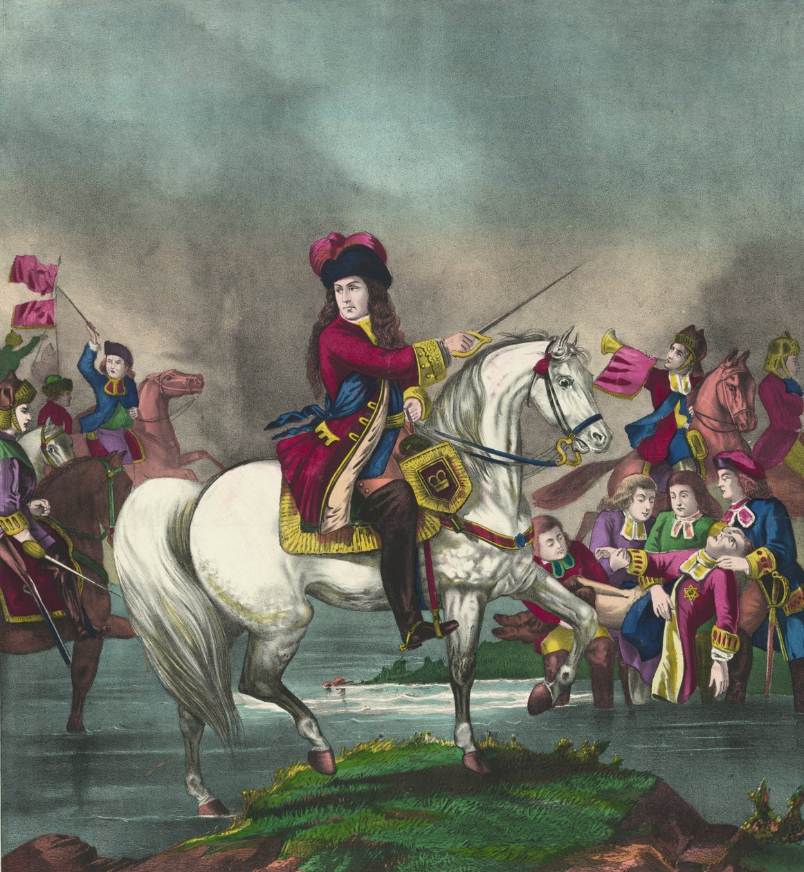 Guillermo III en la Batalla del Boyne, 1874 de American School