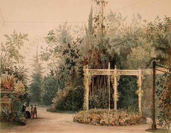 Pérgola en el Jardín de Invierno del Palacio de Hofburg, Viena, 1852 de Austrian School