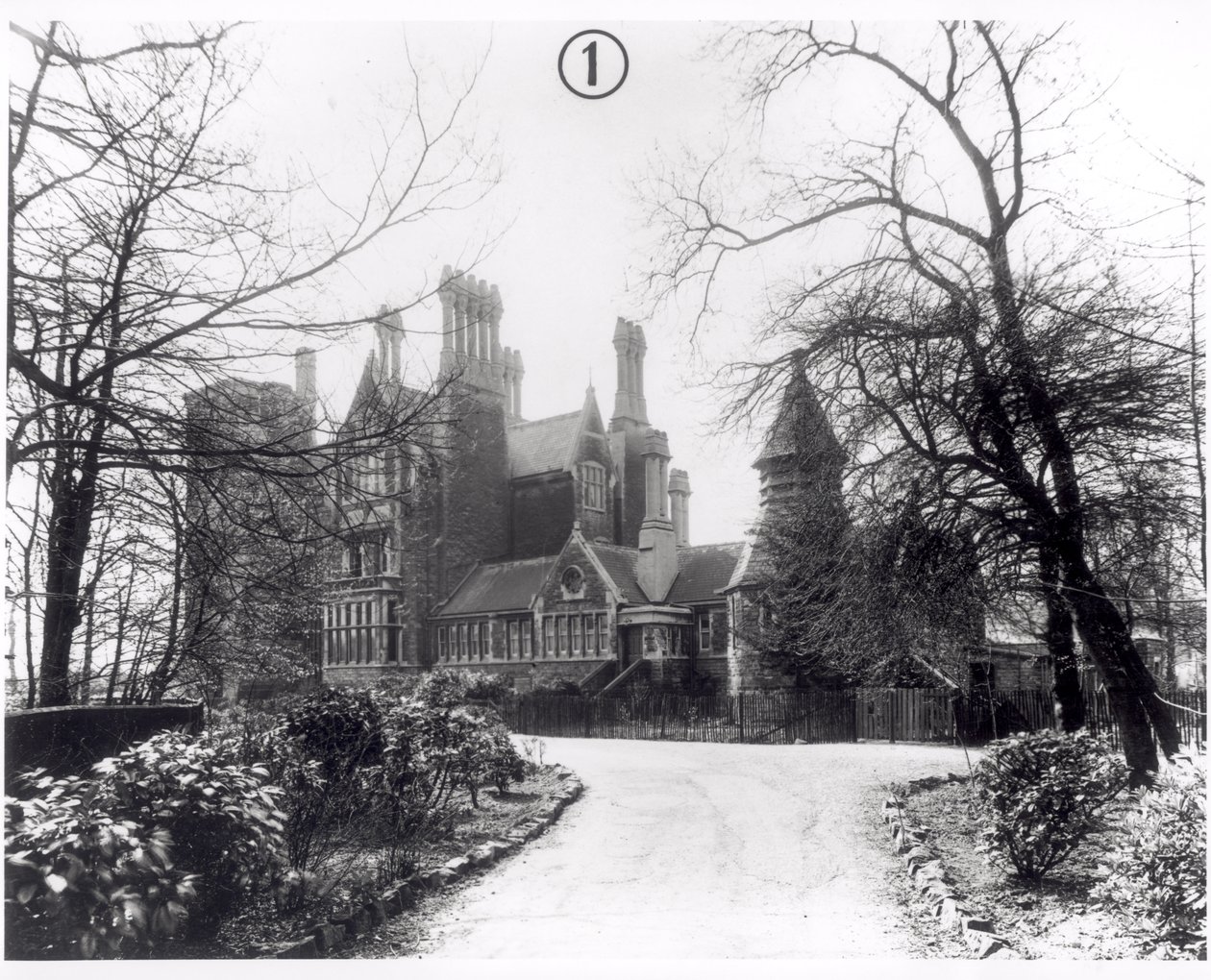 Meanwood Towers, construido en 1867, 1950 de English Photographer