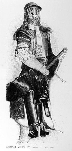Armadura usada por James II (1633-1701) de English School
