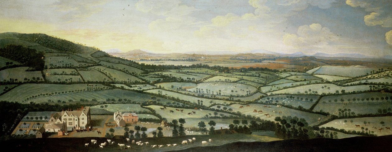 Campo alrededor de Dixton Manor, c.1715 de English School