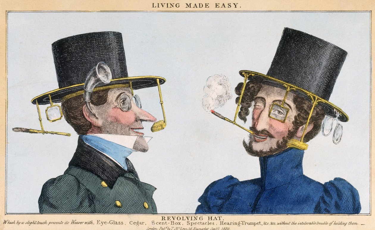 La vida hecha fácil - Sombrero giratorio, publicado por Thomas McLean, 1 de enero de 1830 de English School