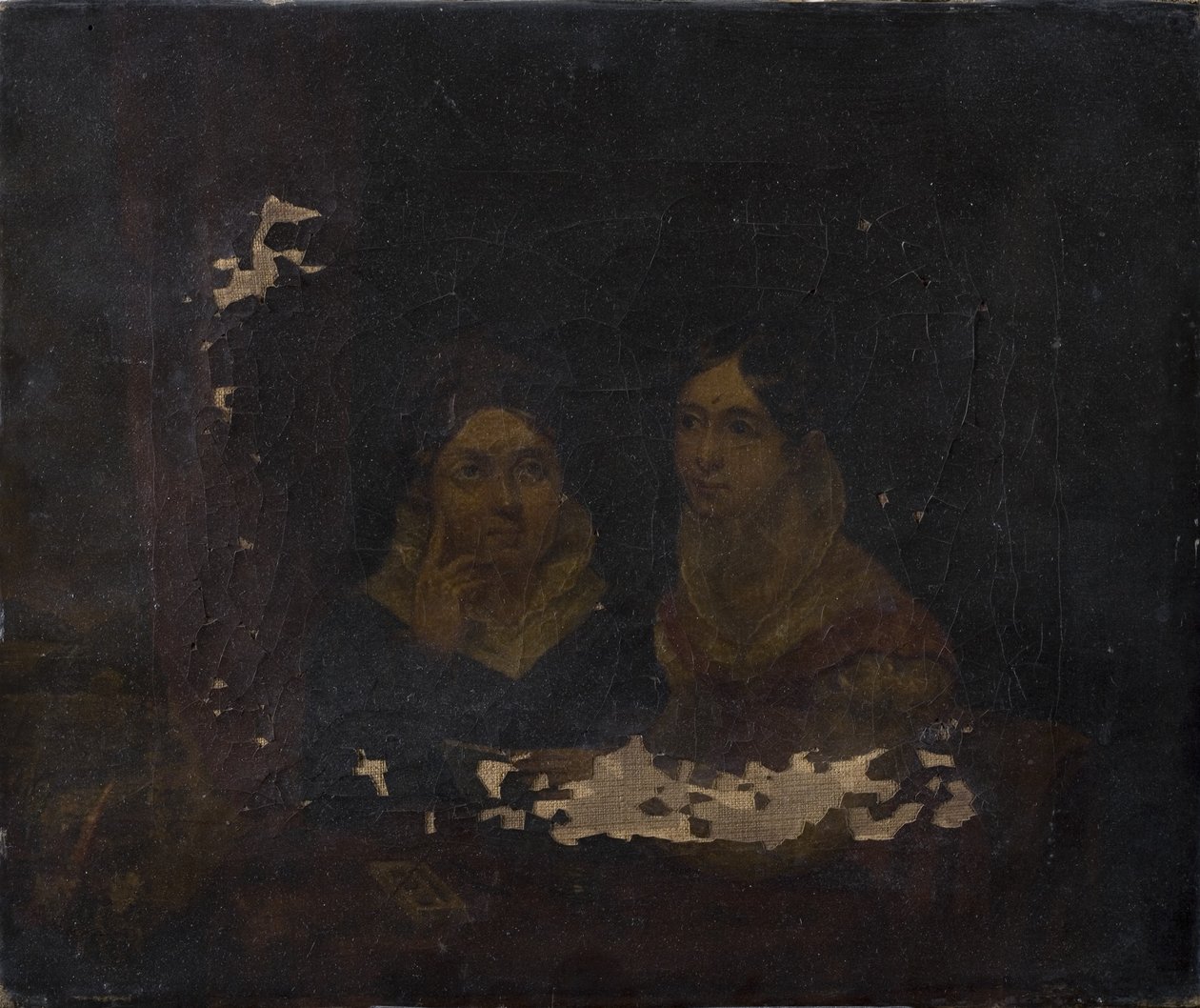 Retrato de dos mujeres de English School