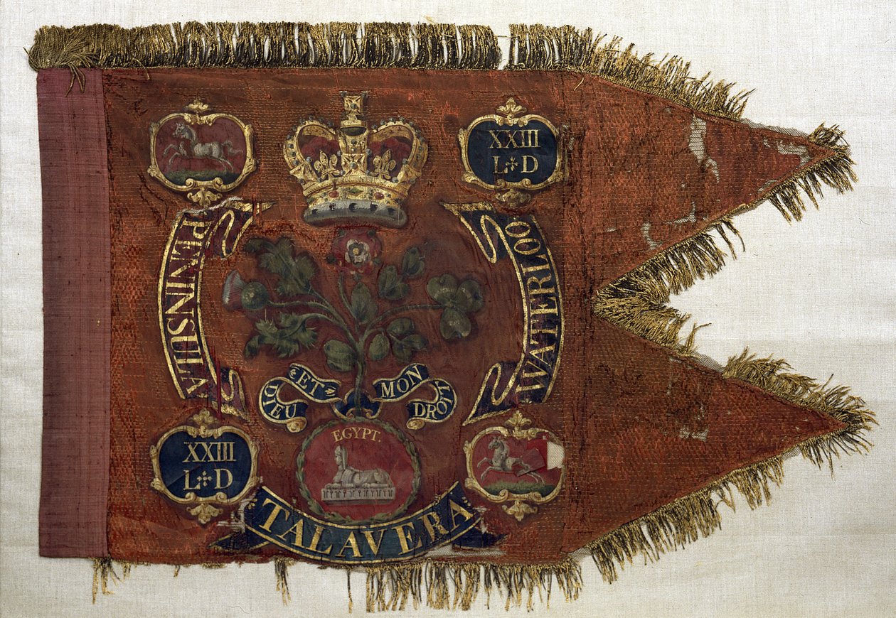 Guion regimental de los 23º Dragones Ligeros, 1809 de English School
