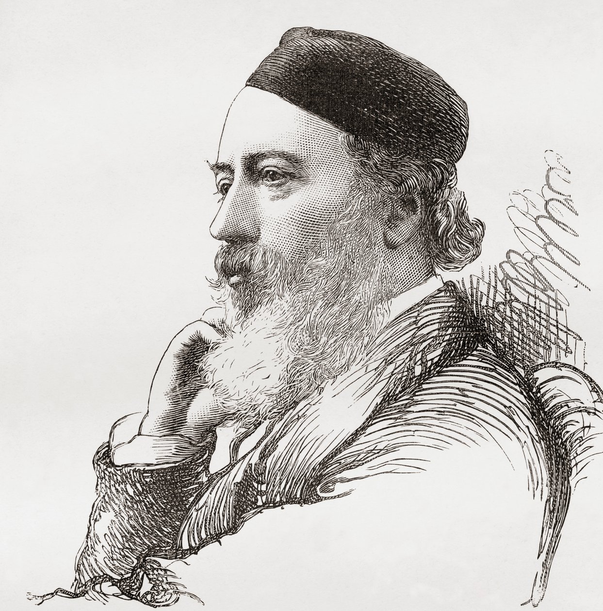 Sir John Gilbert, de The Magazine of Art, publicado en 1878 de English School