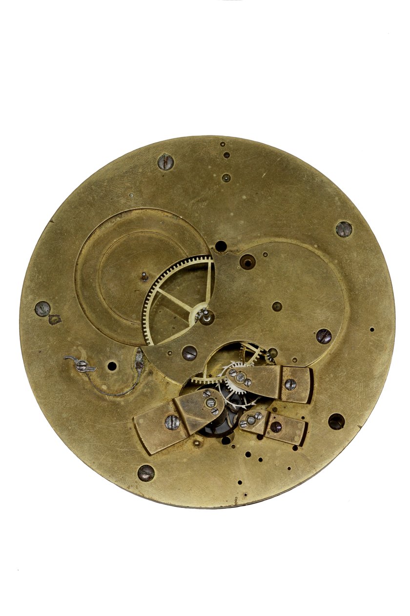 La placa frontal del movimiento Cumming, c.1767 de English School