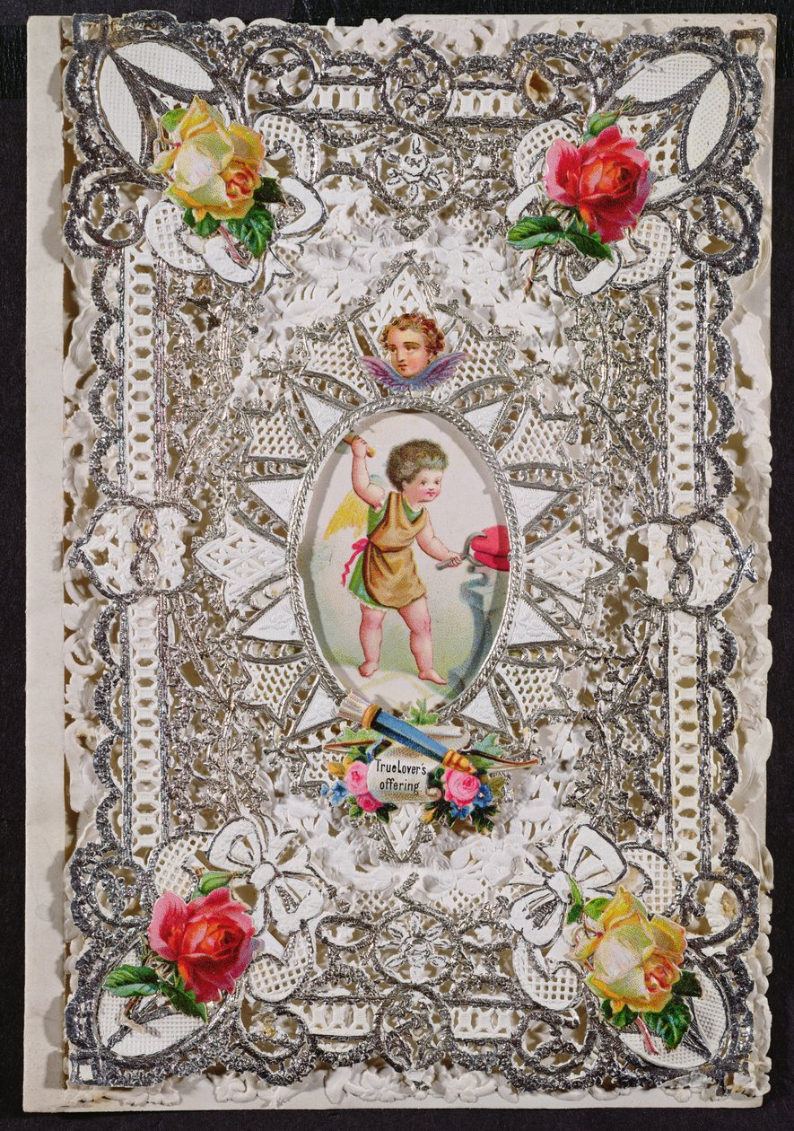 Tarjeta de San Valentín victoriana de English School