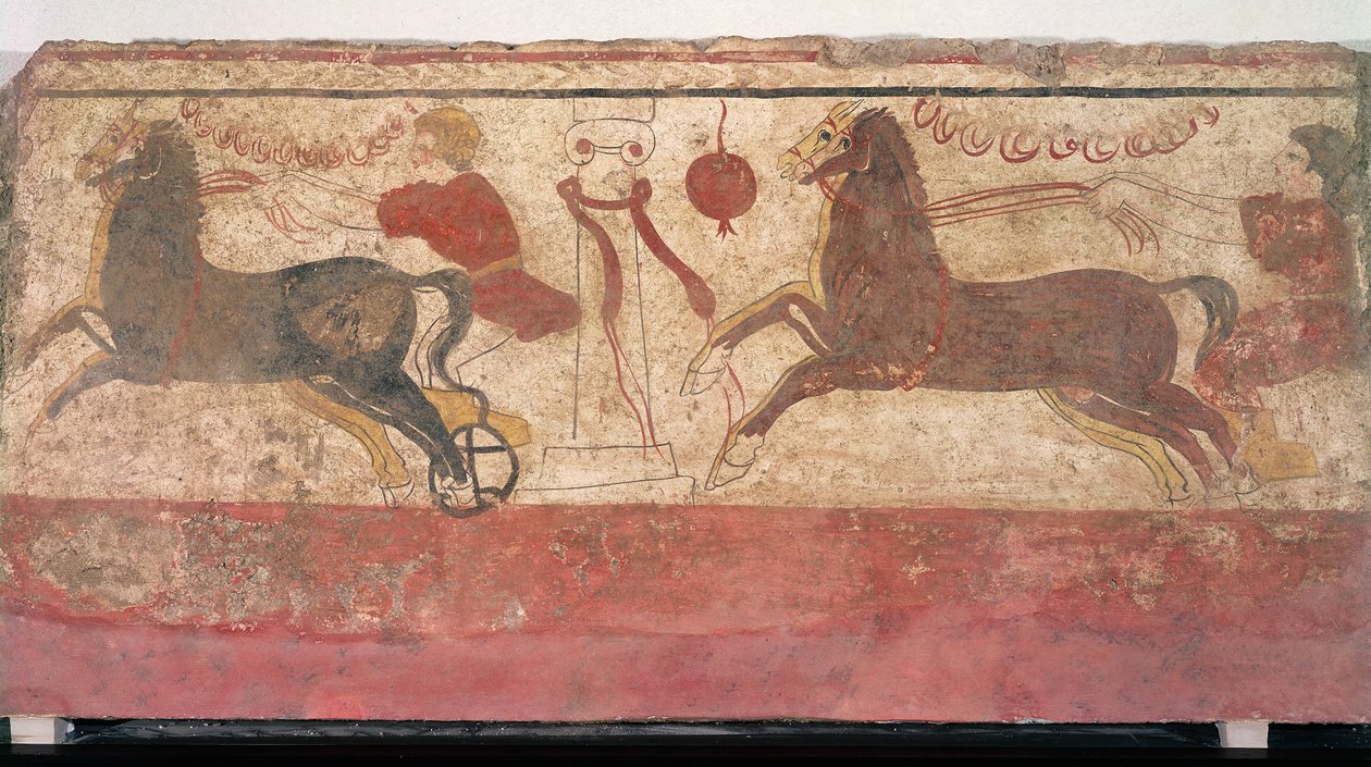 Carrera de carros (detalle) de Etruscan