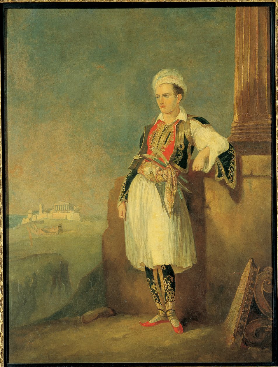 Retrato del poeta Lord George Noel Byron de European School