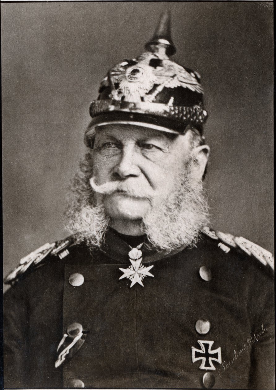 Retrato de Guillermo I (1797-1888), Emperador alemán de French Photographer