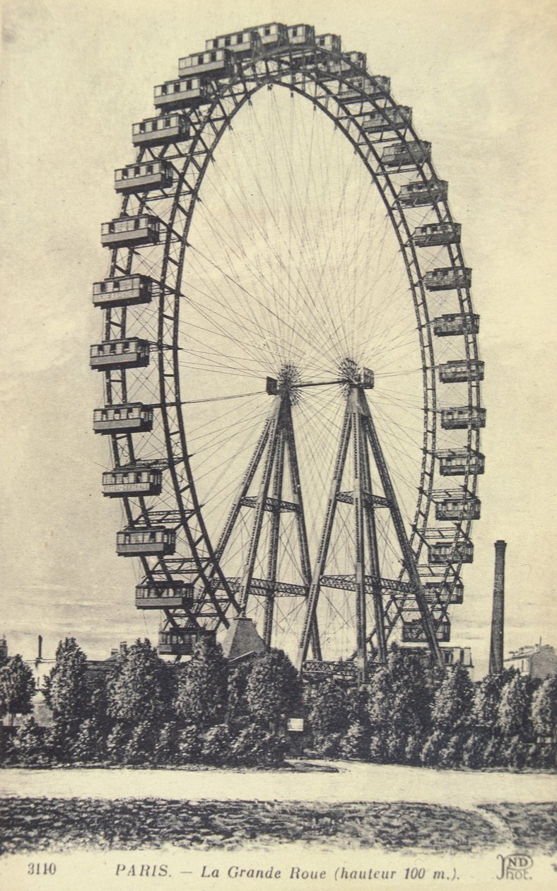 La Gran Rueda en la Exposición Universal de París, 1900 de French Photographer