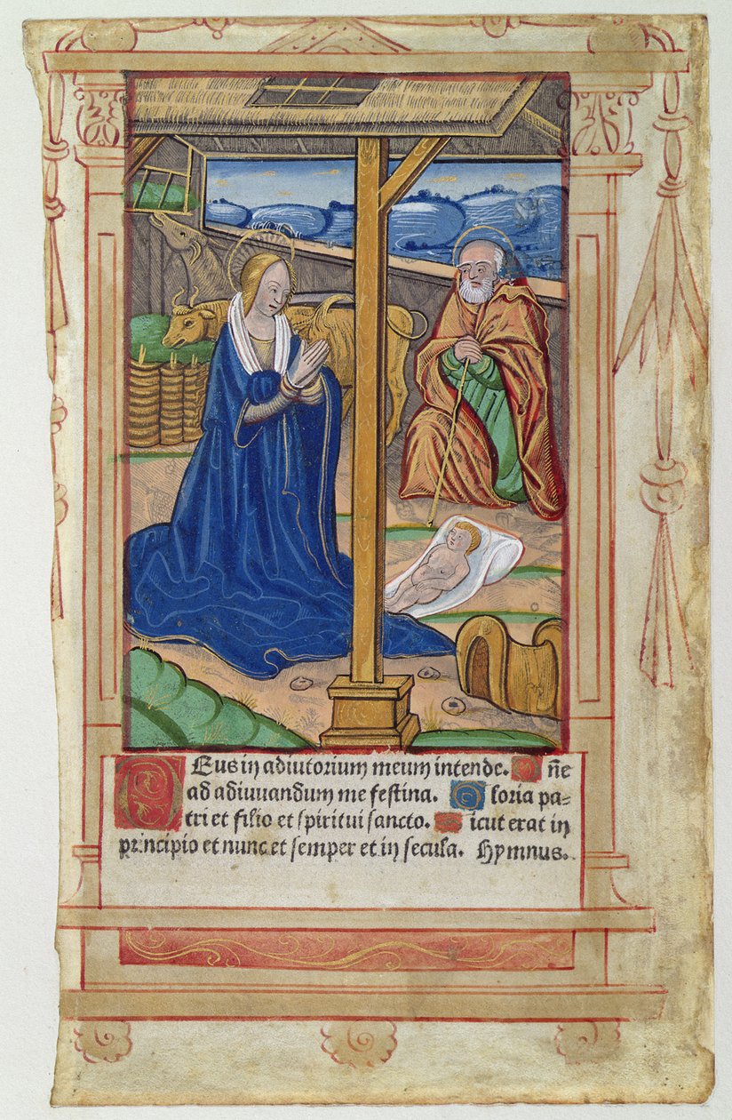 La Natividad, de Feuillets de Psaumes de French School