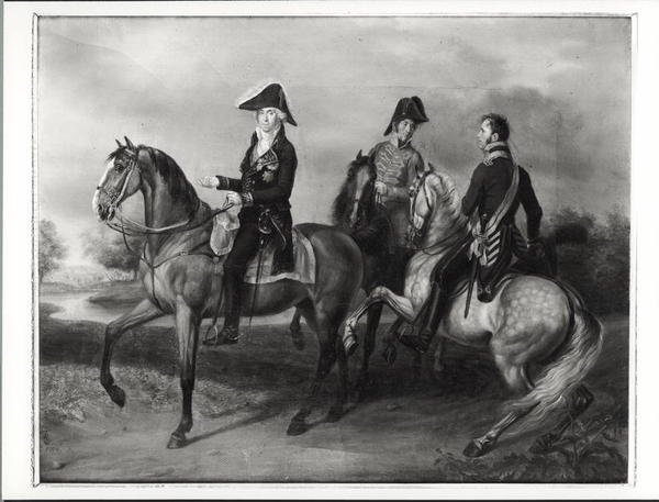 Duque de Bassano (1763-1839) cabalgando en Polonia, 1809 de French School