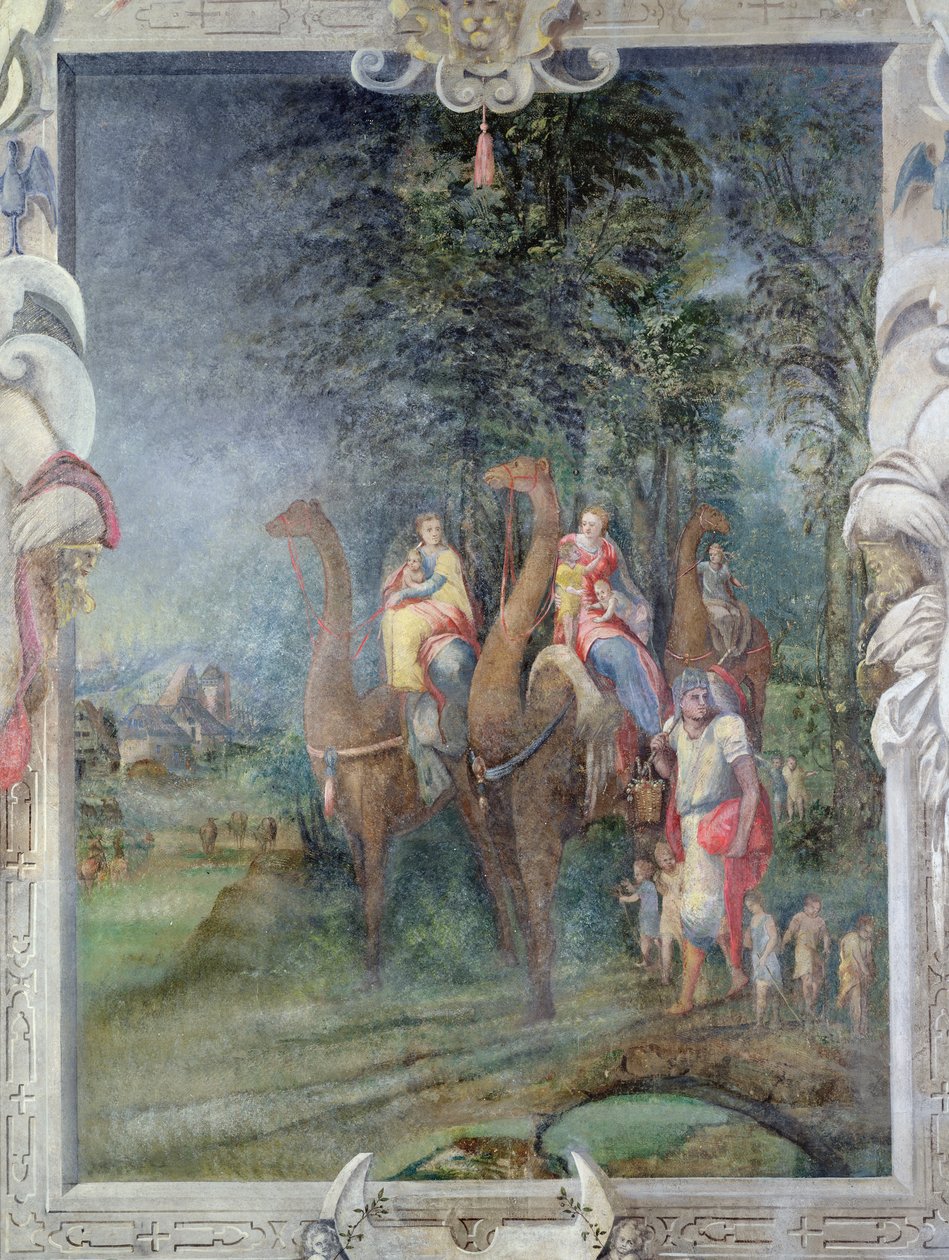 Escena del Éxodo en la chimenea de la habitación de Madeleine de Savoie, Chateau d