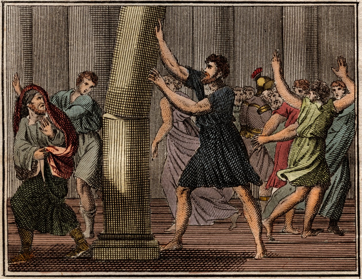 La fuerza extraordinaria de Milo de Croton (Milón de Crotona) de French School