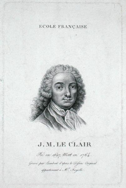 Jean-Marie Leclair (1697-1764) grabado por Lambert de French School