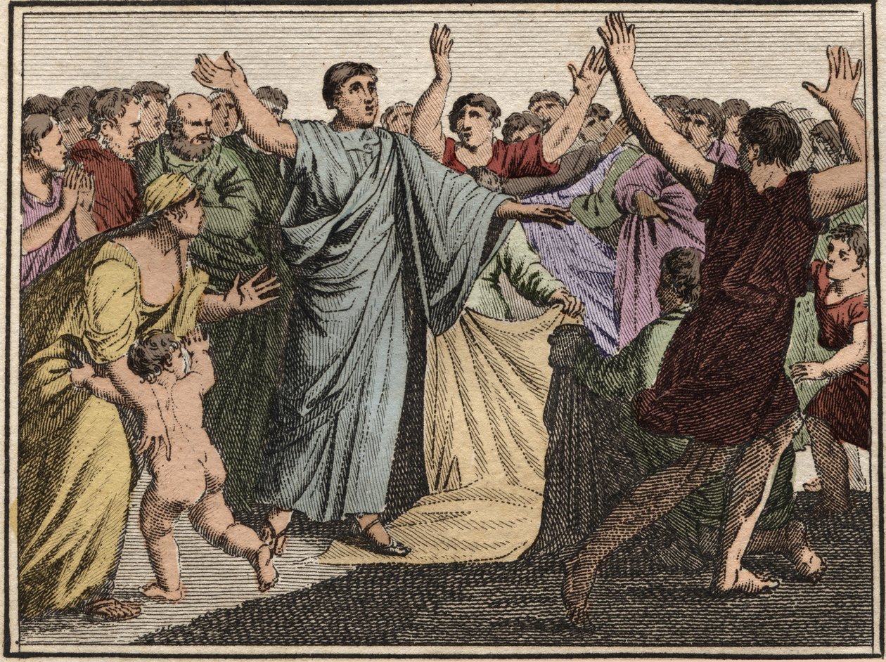 Marco Tulio Cicerón (106-43 a.C.), estadista, orador y autor romano, regresando a Roma (77 a.C.) de French School