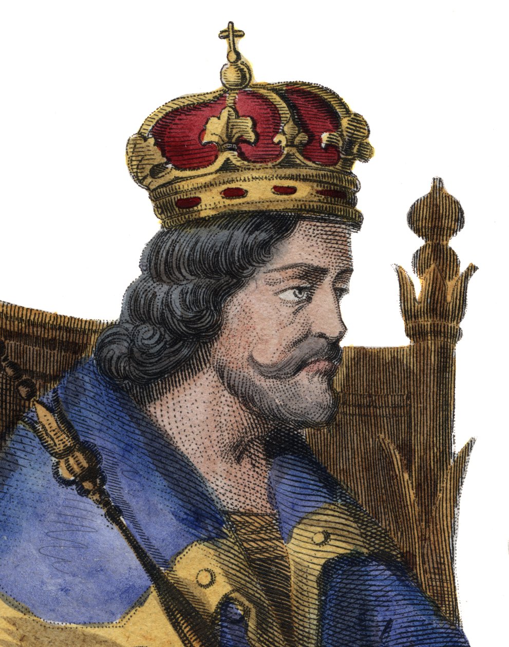 Retrato de Carlos I de Nápoles (Carlos de Anjou) (1227-1285), Rey de Sicilia de French School