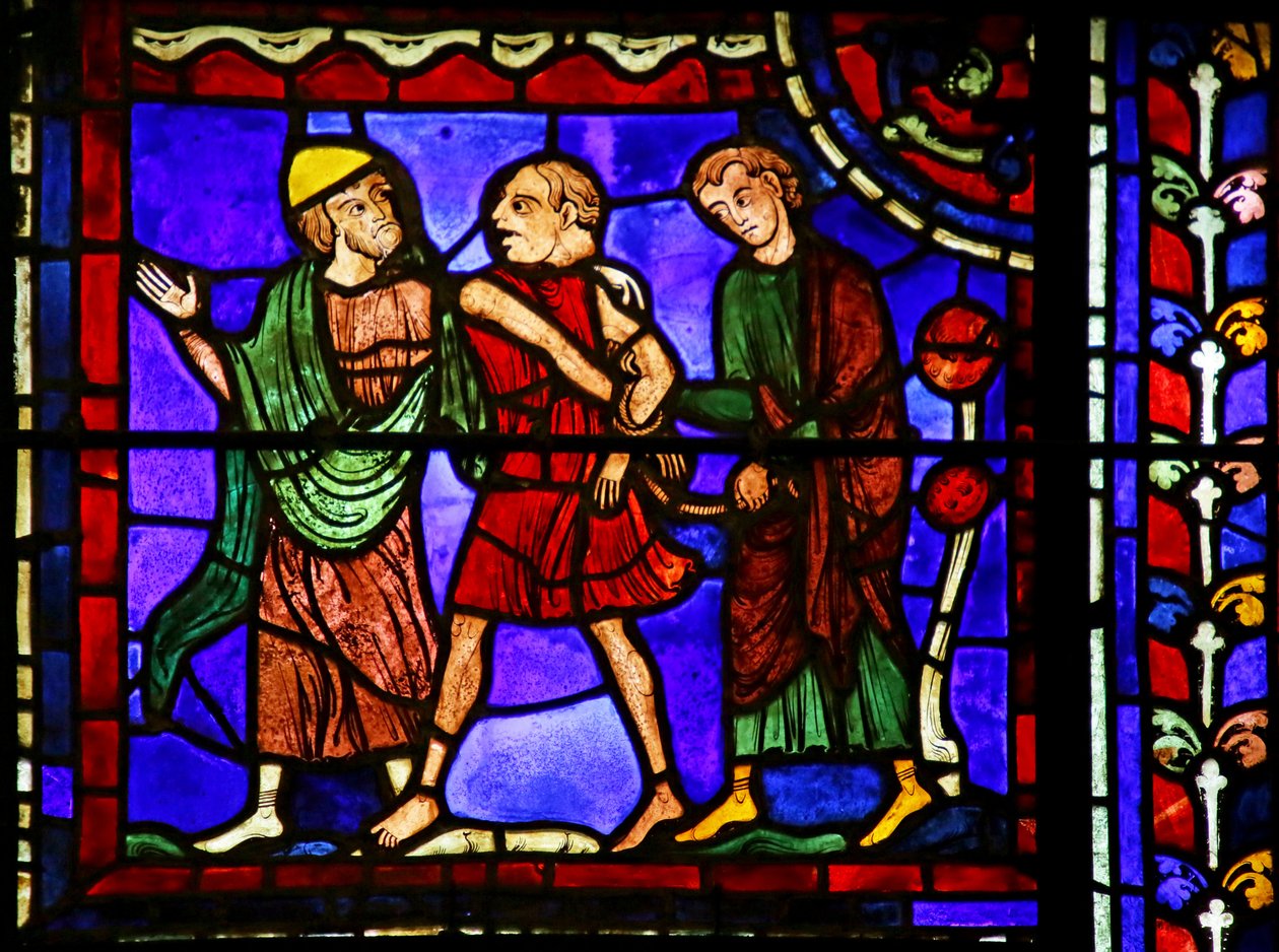 Escena de la Vida de San Martín, Catedral de Chartres de French School