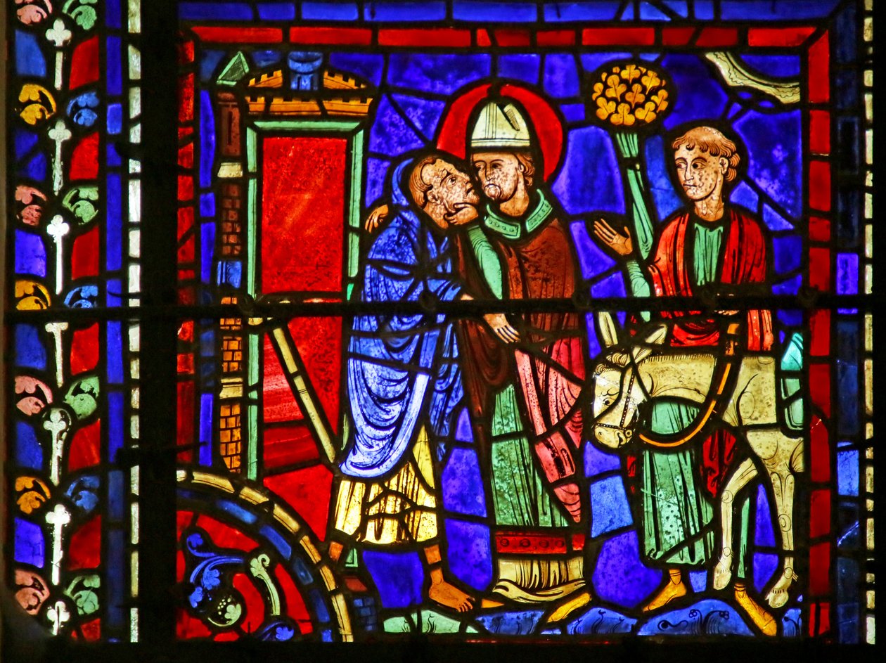 Escena de la Vida de San Martín, Catedral de Chartres de French School