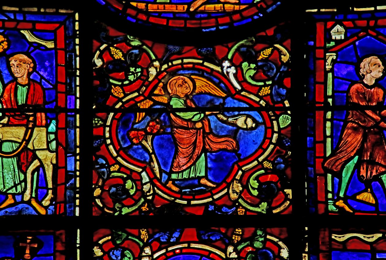 Escena de la Vida de San Martín, Catedral de Chartres de French School