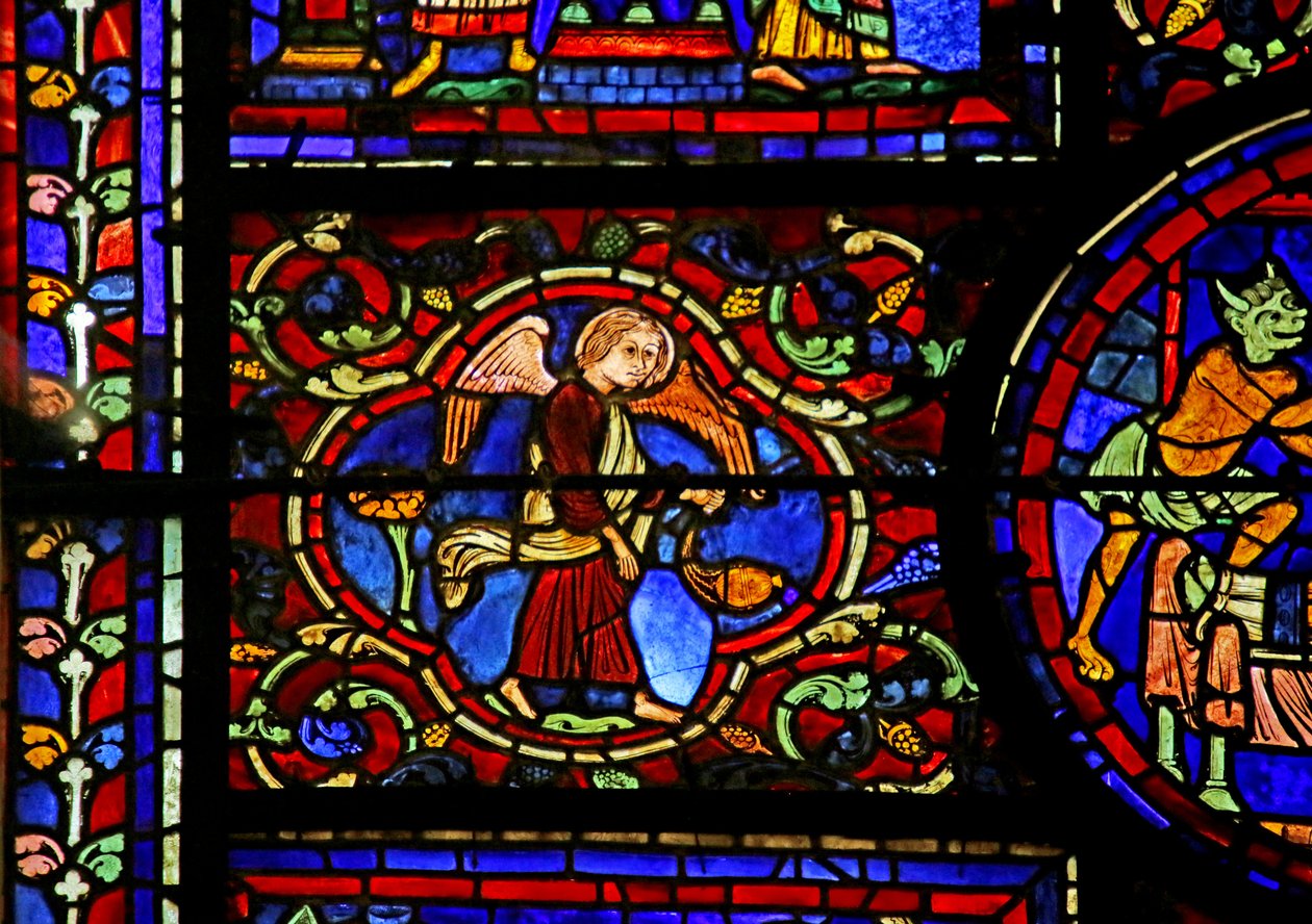 Escena de la Vida de San Martín, Catedral de Chartres de French School