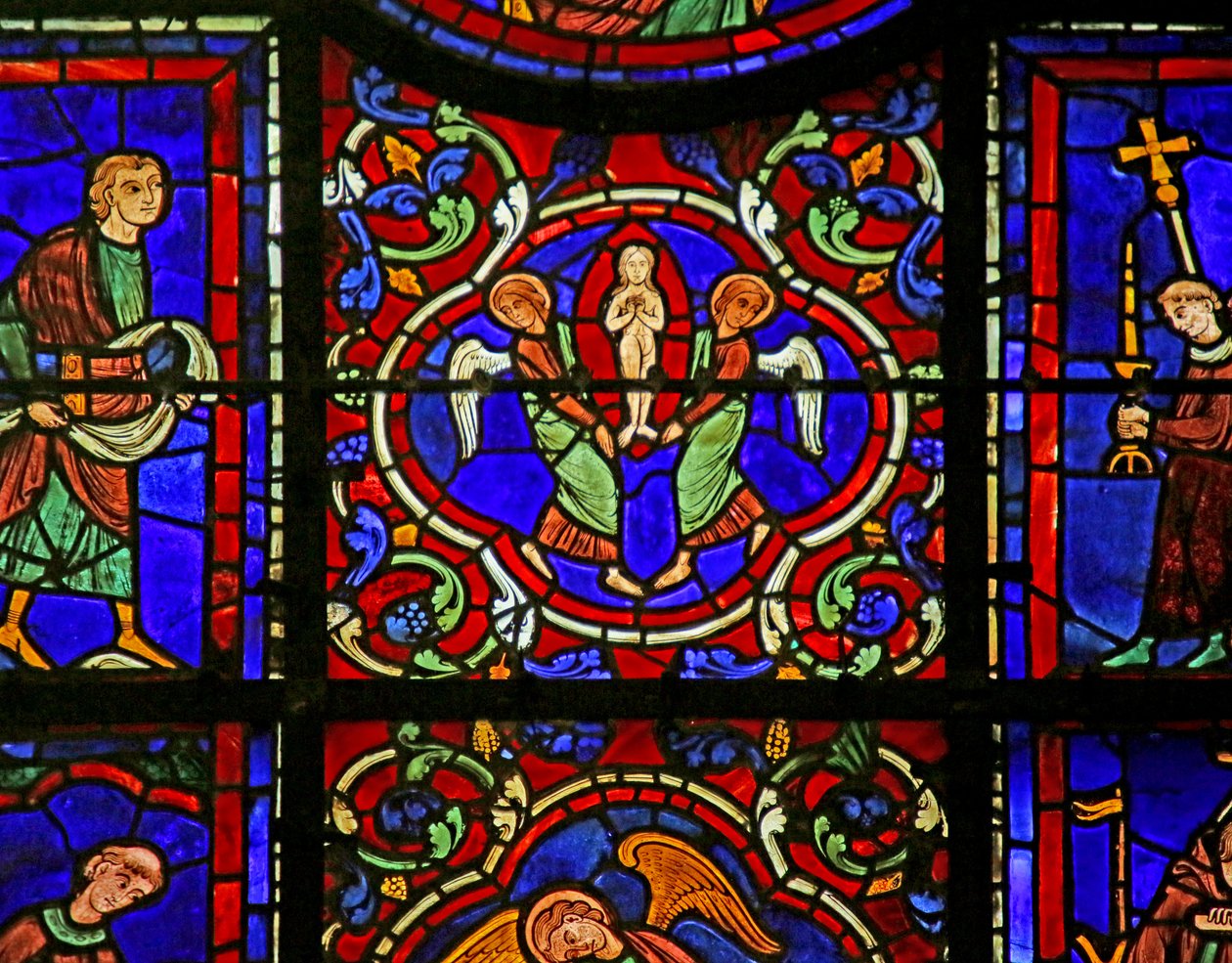 Escena de la Vida de San Martín, Catedral de Chartres de French School