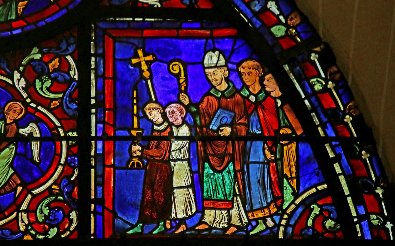 Escena de la Vida de San Martín, Catedral de Chartres de French School