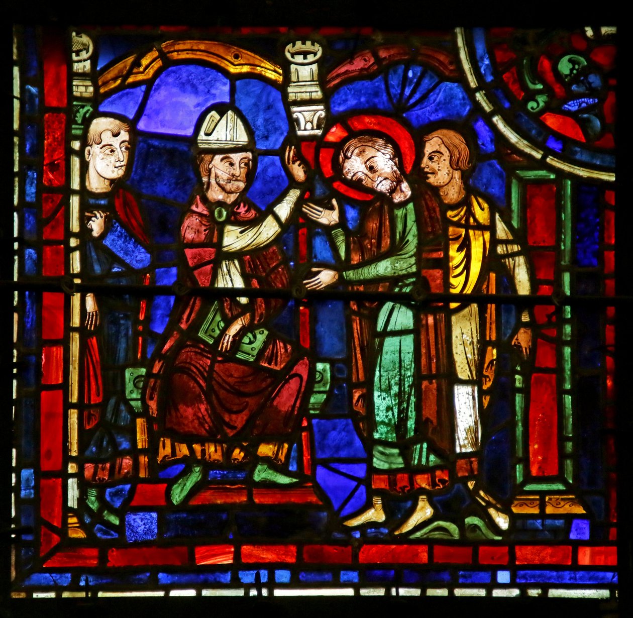 Escena de la Vida de San Martín, Catedral de Chartres de French School