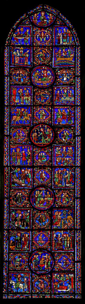 Escena de la Vida de San Martín, Catedral de Chartres de French School