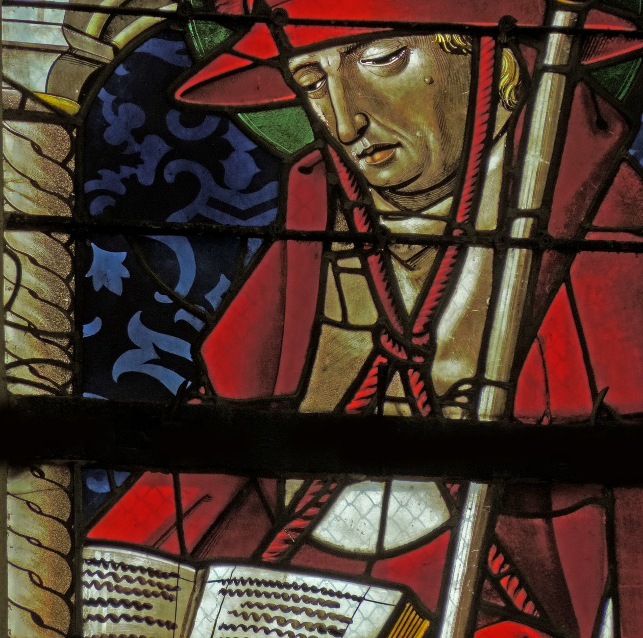 Ventana que representa a San Jerónimo de French School