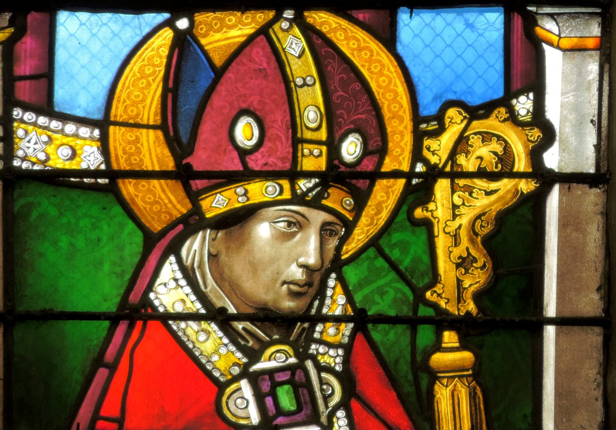 Ventana que representa a San Nicolás de French School