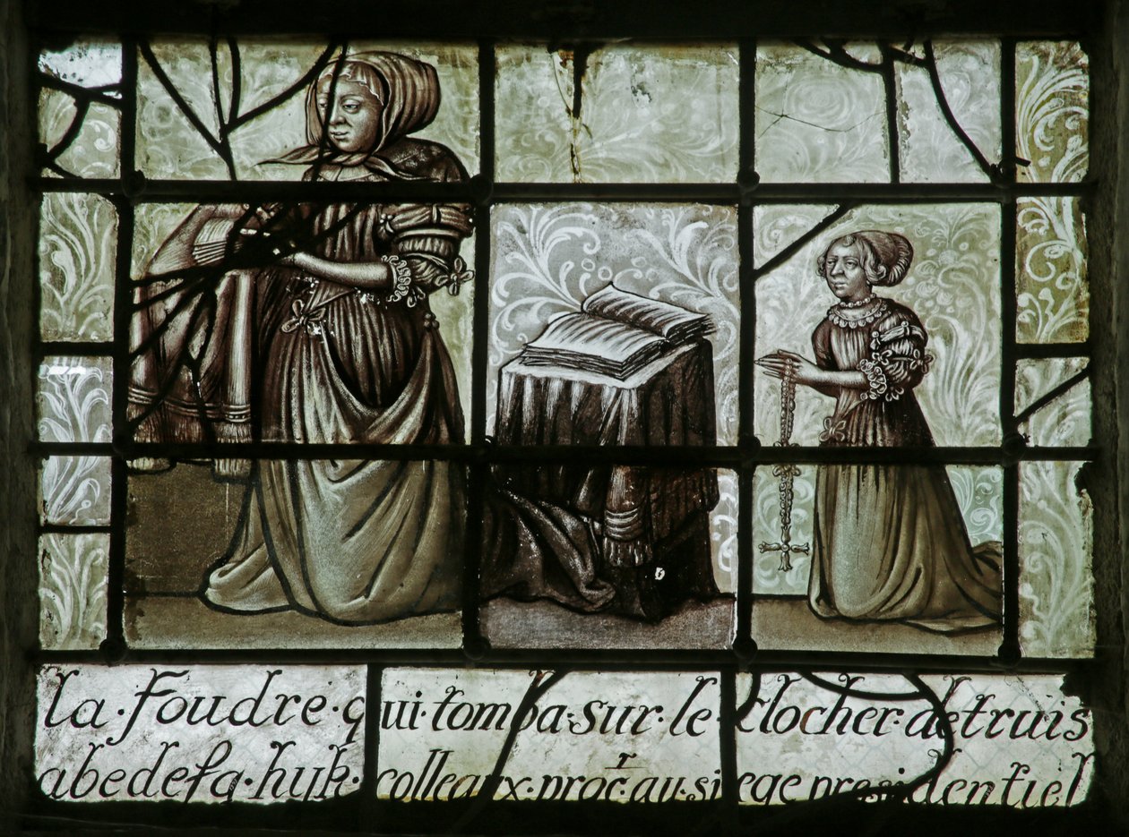 Ventana que representa al donante de French School