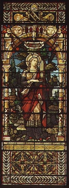 Santa Cecilia, por Mayer and Co., firma de Múnich activa en el Reino Unido, c.1885 de German School