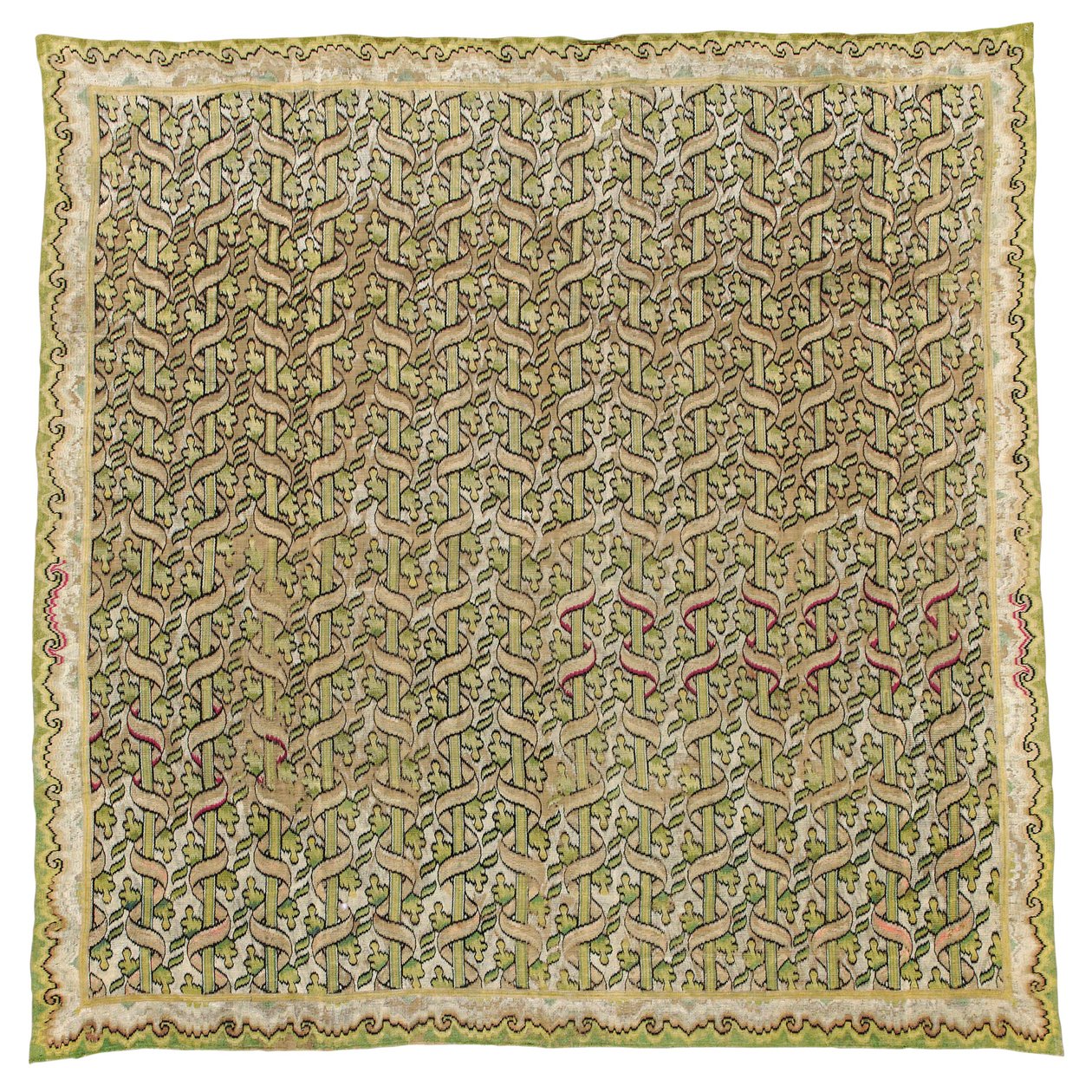 Panel de bordado de seda Bargello de Italian School
