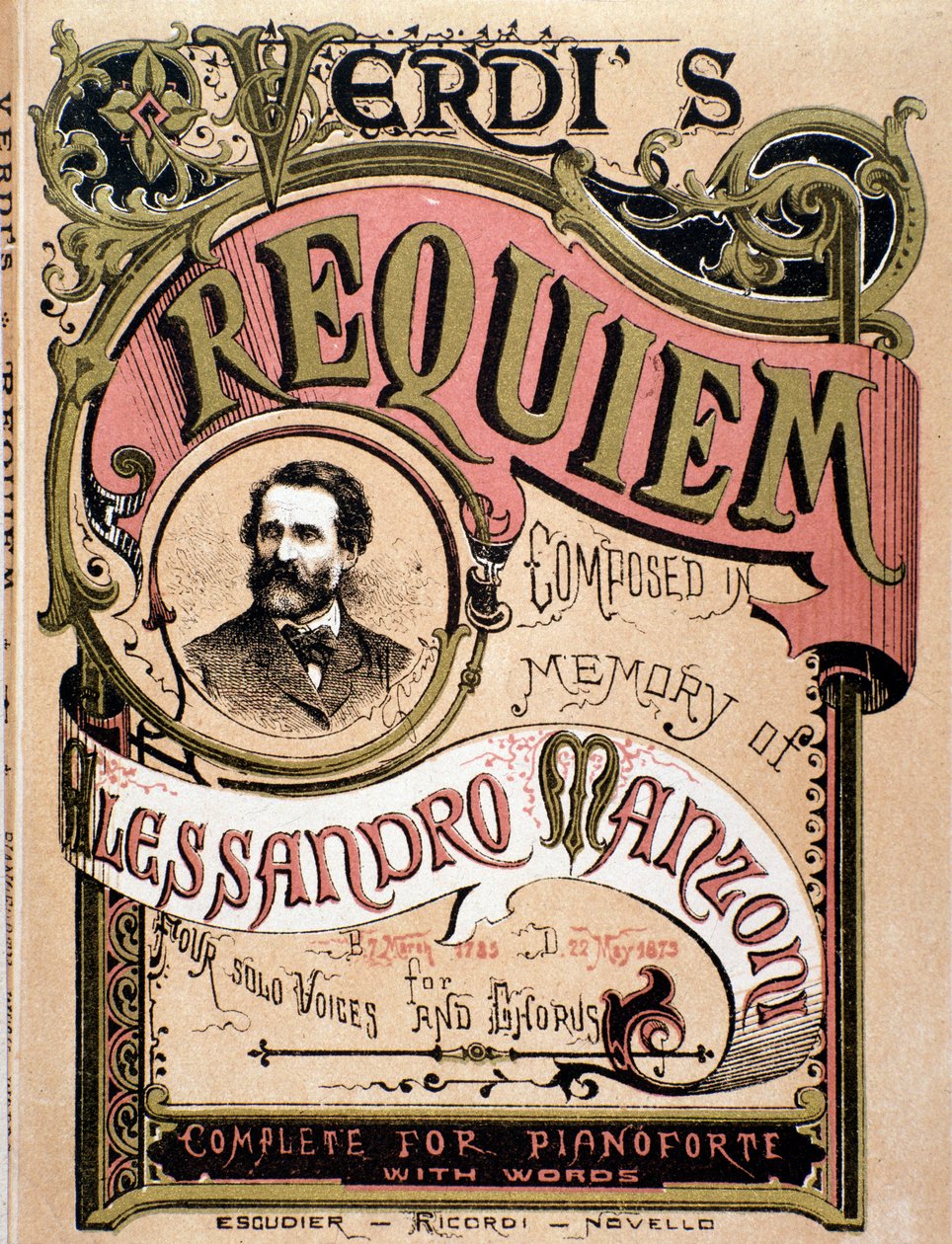 Frontispicio para el Réquiem de Verdi, 1874 de Italian School