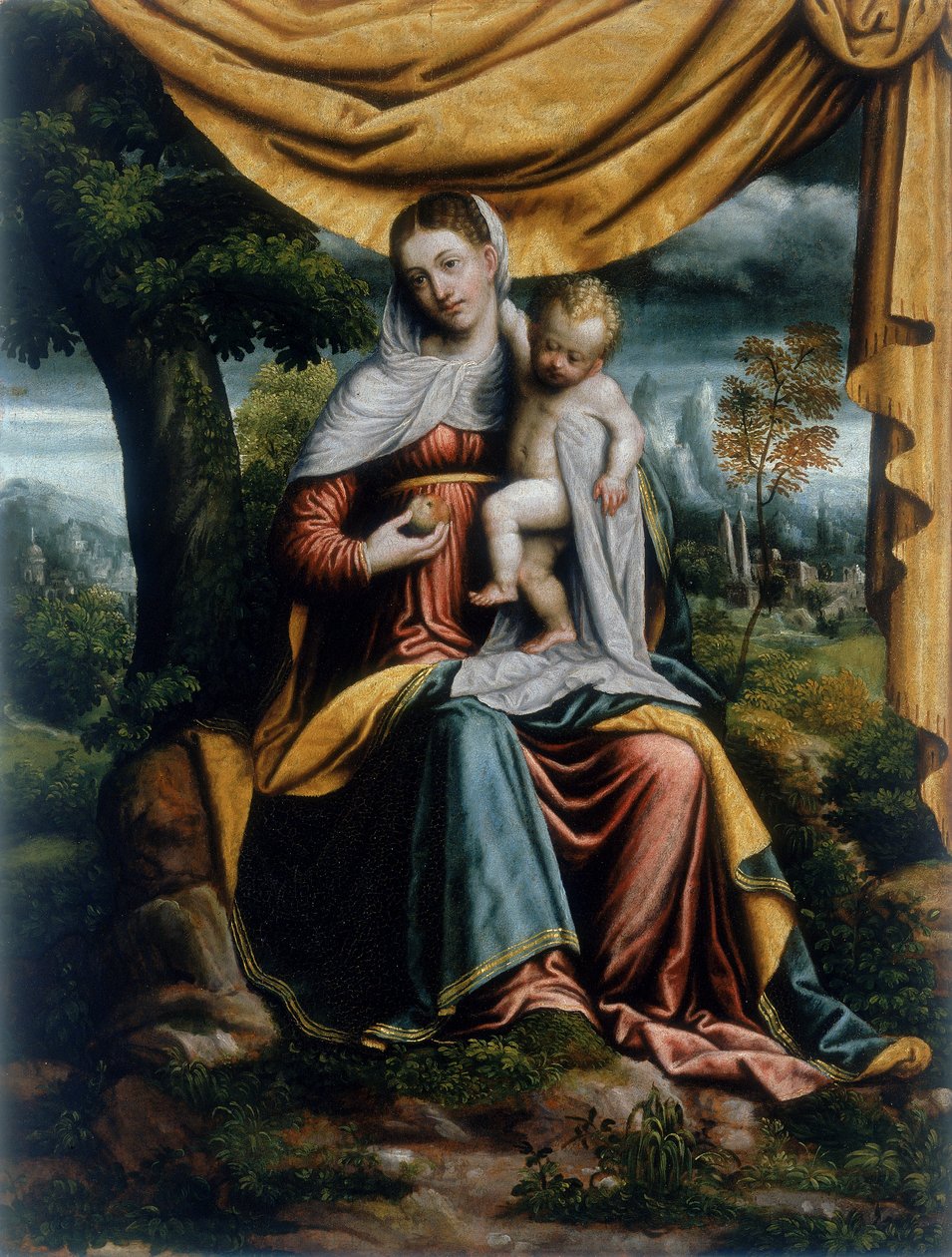 Madonna y Niño de Italian School
