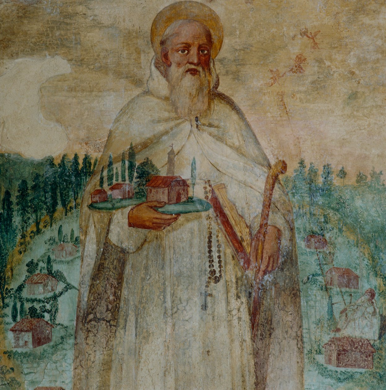 San Romualdo, fundador del Monasterio Cartujo en Camaldoli (detalle) de Italian School