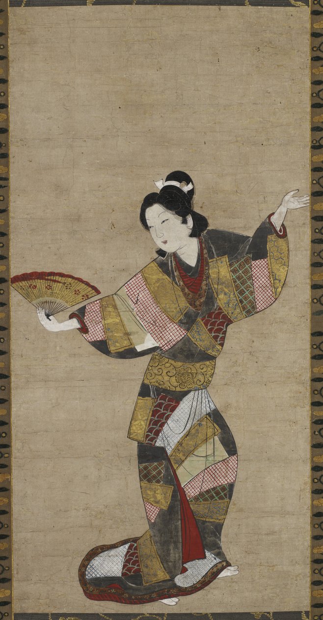 Bailarina con abanico, c.1640-1650 de Japanese School