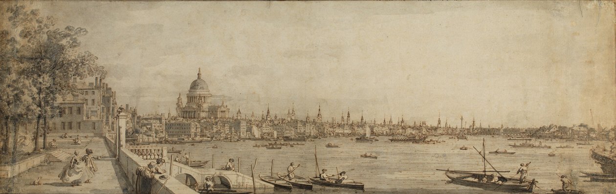 El Támesis y la ciudad de Londres desde la terraza de Somerset House de Giovanni Antonio Canal