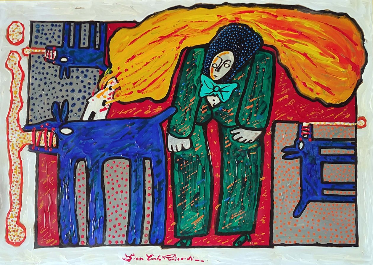 G. C. Riccardi, Sin título, 2007, acrílico sobre papel, 87x62, Italia. de Gian Carlo Riccardi