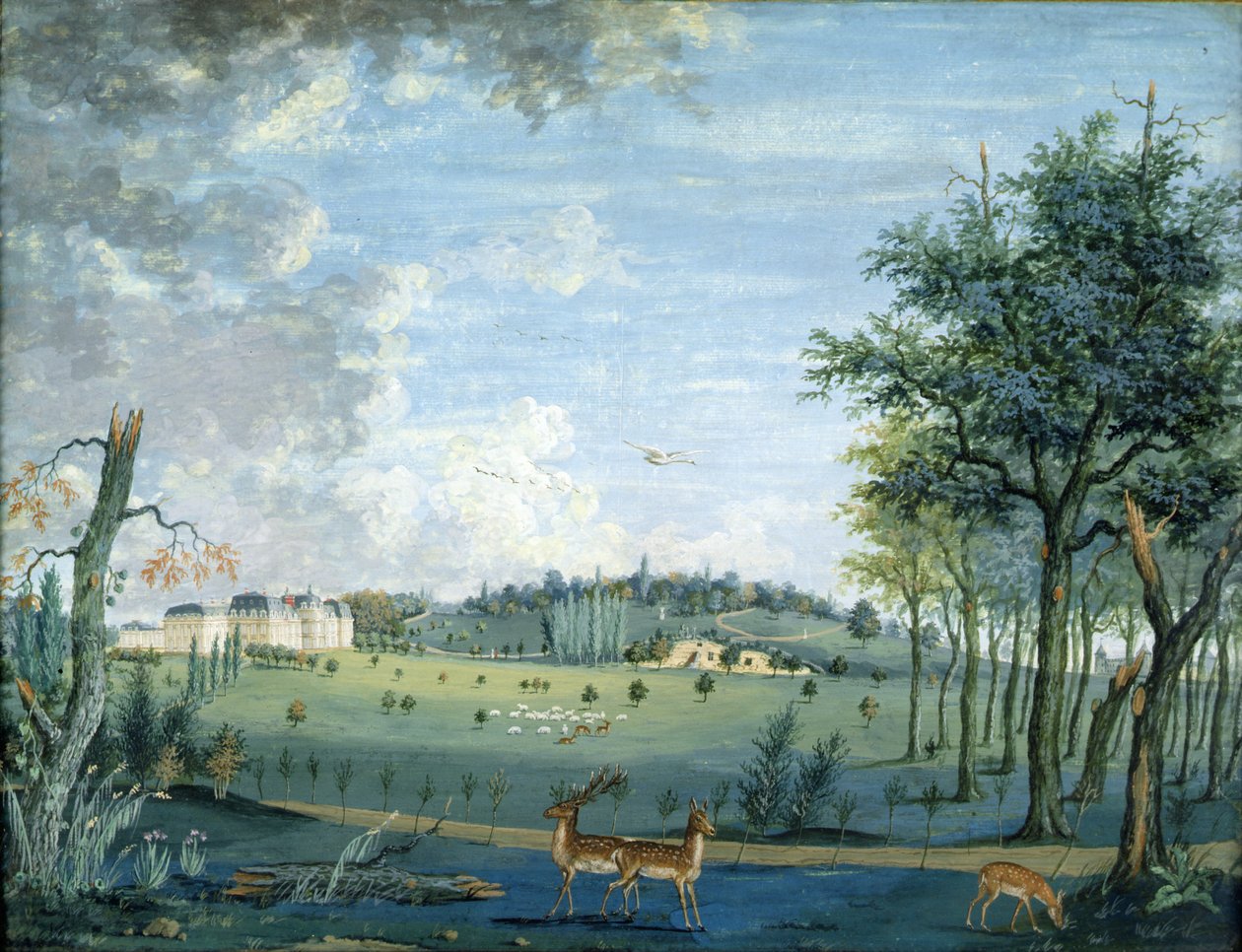 Parc du Raincy, el castillo y las rocas, c.1754-93 de 1717 1806 Carmontelle