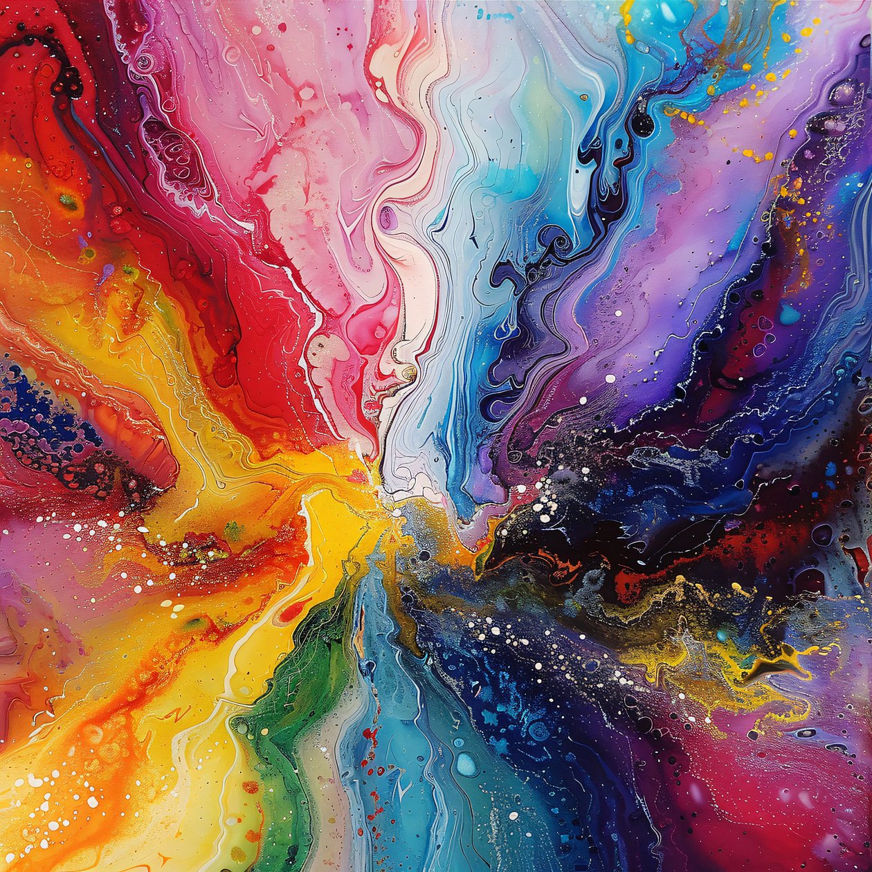 Abstract colorful disco lights tunnel for bedroom contemporary Wall art Impresiones de F. Abderrahim