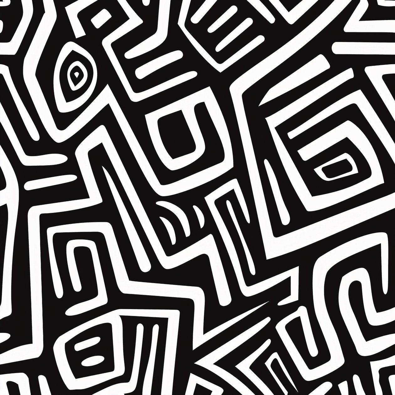 Pintura de rayas blancas de la cultura salvadoreña para impresiones artísticas de pared de F. Abderrahim