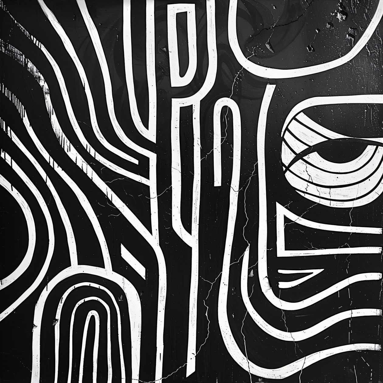 Fotomural : Dibujo de rayas blancas de la cultura salvadoreña de F. Abderrahim
